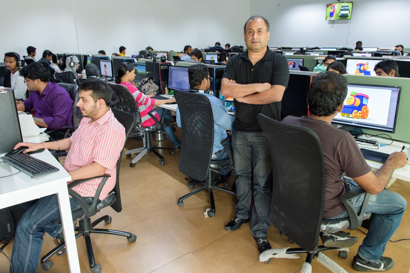 Animators at work at USP Digital