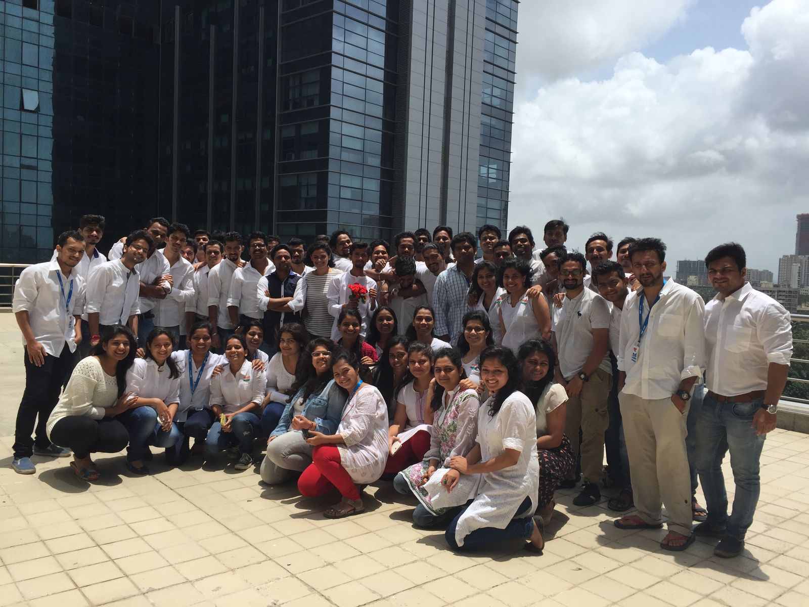 The USP Digital team outside the Mumbai office